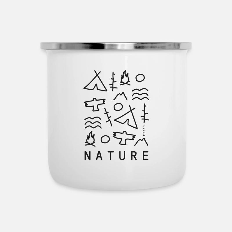 Nature - Tasse émaillée - blanc
