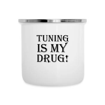 Tuning is my Drug Auto Turbo Leidenschaft Geschenk - Emaille-Tasse - Weiß - Vorne
