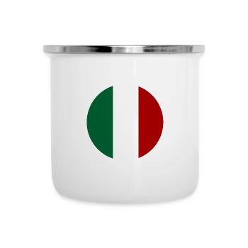 Italy flag round - Camper Mug - white - Front