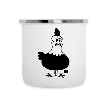 Poulet - Tasse émaillée - blanc - Devant