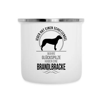 BRANDLBRACKE Schutzengel Wilsigns - Emaille-Tasse - Weiß - Vorne