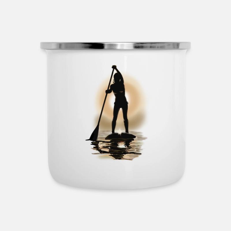 paddle boarding - Camper Mug - white