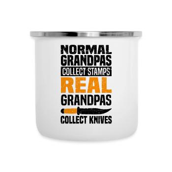 Collecteur de couteaux - Tasse émaillée - blanc - Devant