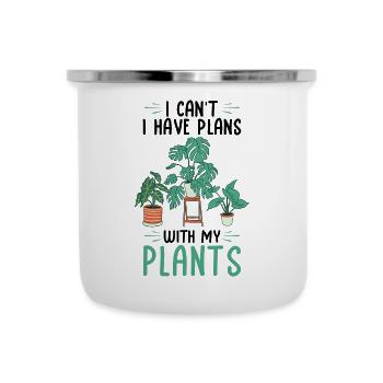 Amoureux des plantes - Tasse émaillée - blanc - Devant