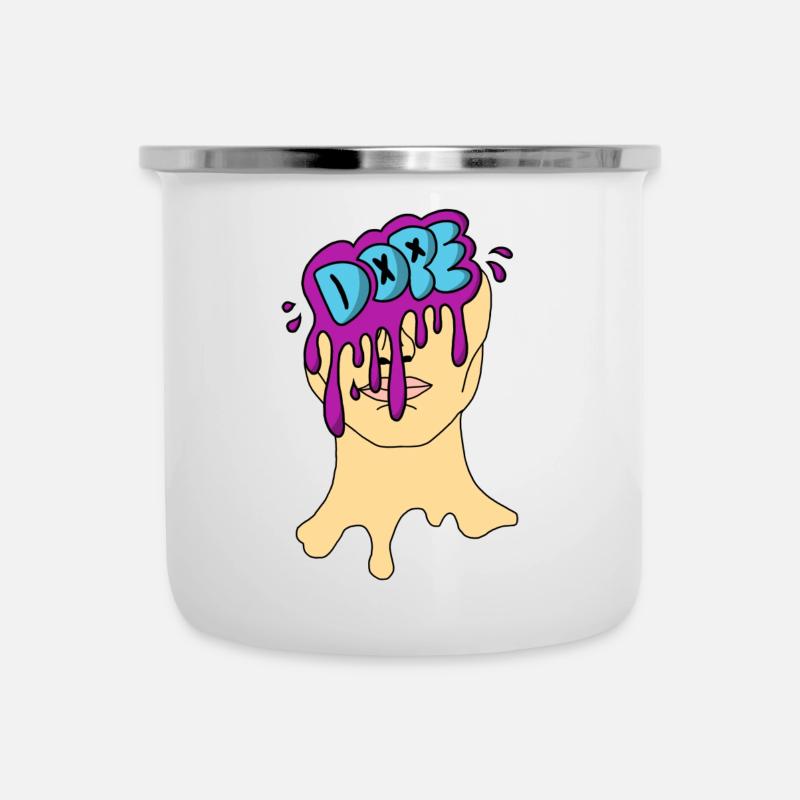 D.o.p.e Leaky Portrait - Camper Mug - white