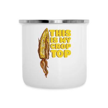 Citations agricoles drôles C’est mon agriculteur Crop Top - Tasse émaillée - blanc - Devant