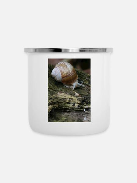 SCHNECKE - Emaille-Tasse - Weiß