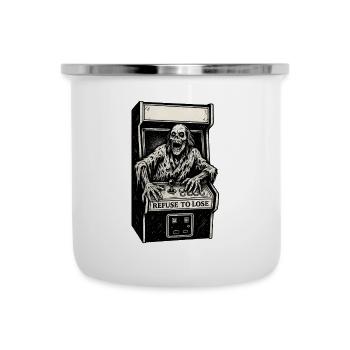 Arcade-Skelett - Emaille-Tasse - Weiß - Vorne