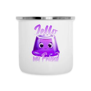 Jello my Friend - Emaille-Tasse - Weiß - Vorne