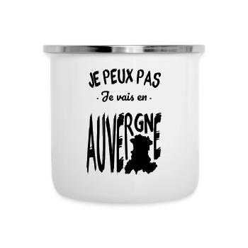 Je peux pas je vais en Auvergne - Tasse émaillée - blanc - Devant