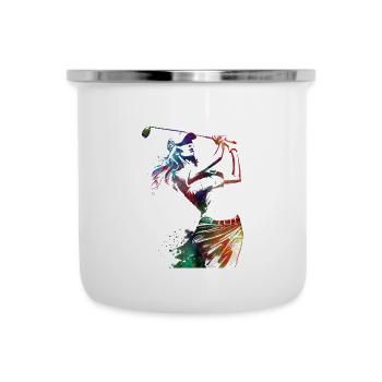 Sport des joueurs de golf #golf #sport - Tasse émaillée - blanc - Devant