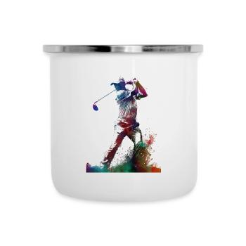 Sport des joueurs de golf #golf #sport - Tasse émaillée - blanc - Devant