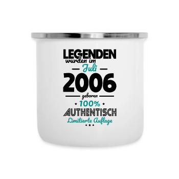18th Birthday - Legends were published in July 2006 - Camper Mug - white - Front
