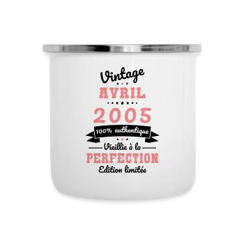 20 Years Anniversary - Vintage - April 2005 - Camper Mug - white - Front