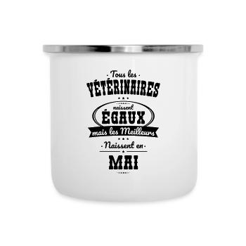 Vétérinaires égaux meilleurs naissent en Mai - Tasse émaillée - blanc - Devant