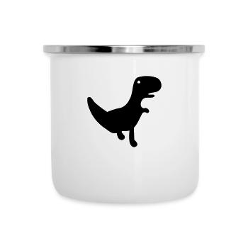 Le Dino de Cactus Run - Tasse émaillée - blanc - Devant