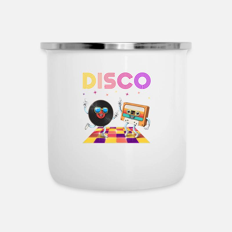Retro Disco Dance Party - Camper Mug - white