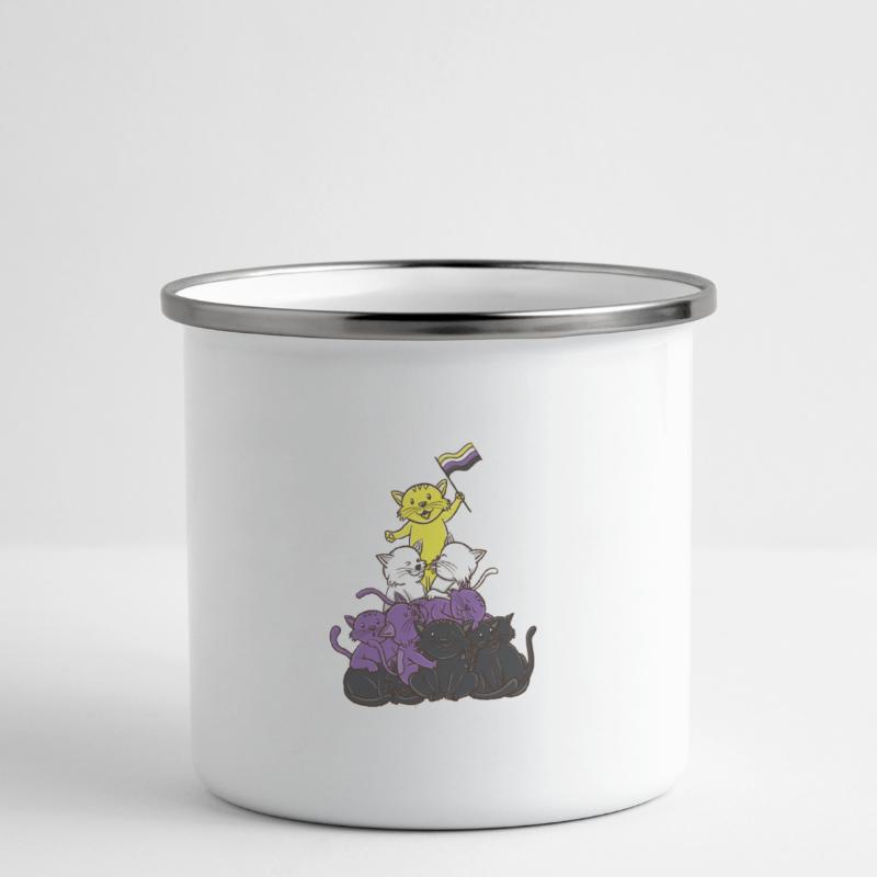 Non-binary cats Non-binary pride Camper Mug
