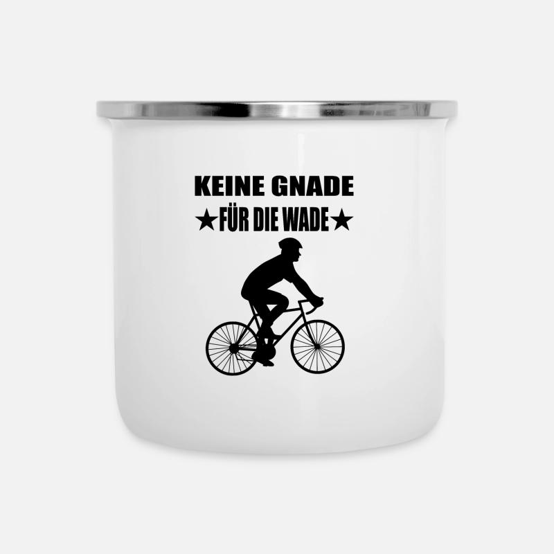 Fahrrad - Emaille-Tasse - Weiß