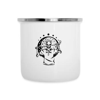 MEILLEURS MOTIFS DE SLOGAN DE BALLE DE GOLF SKULL PRO - Tasse émaillée - blanc - Devant