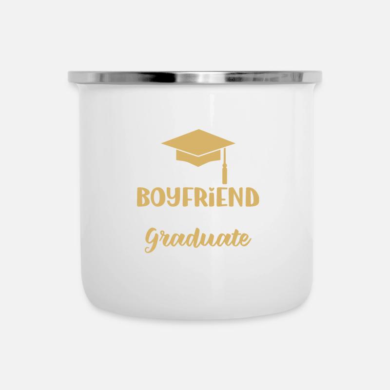 Freund Senior 2022 Stolze Mutter einer Klasse von - Emaille-Tasse - Weiß