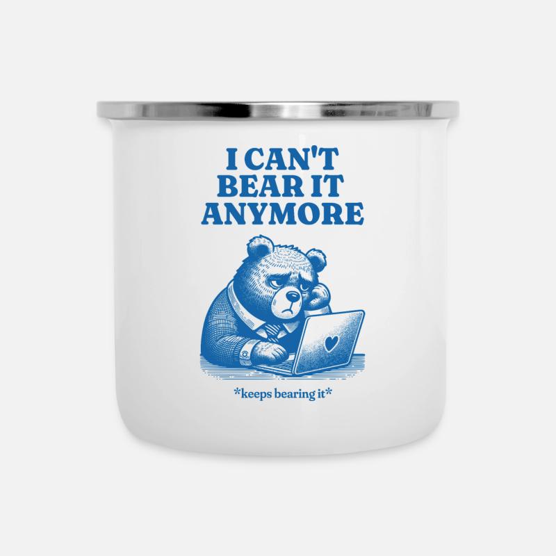 tired bear | funny vintage - Camper Mug - white