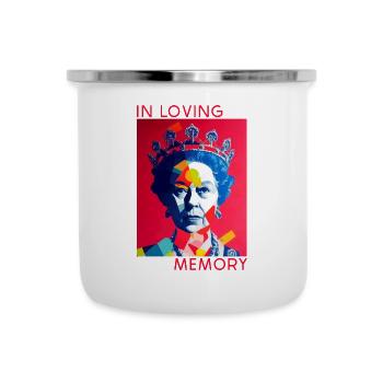 In Erinnerung an Queen Elizabeth - Emaille-Tasse - Weiß - Vorne