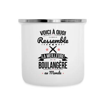 Voici à quoi ressemble la meilleure boulangère - Tasse émaillée - blanc - Devant
