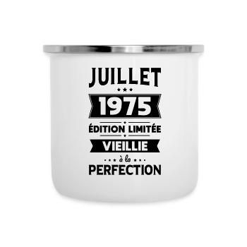 Anniversaire 50 ans - Juillet 1975 Perfection - Tasse émaillée - blanc - Devant