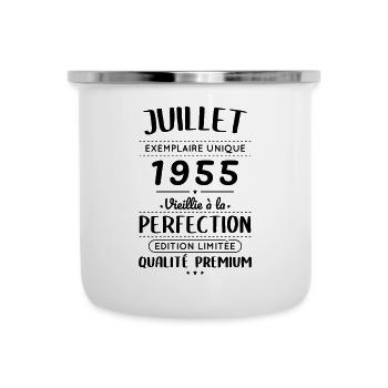 Anniversaire 70 ans - Juillet 1955 Perfection - Tasse émaillée - blanc - Devant