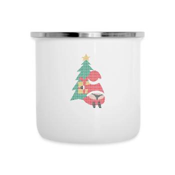 Ugly Christmas Sweater String Tanga Weihnachtsmann - Emaille-Tasse - Weiß - Vorne