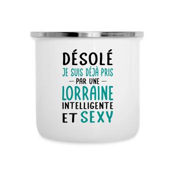 Désolé déjà pris par une Lorraine sexy - Tasse émaillée - blanc - Devant