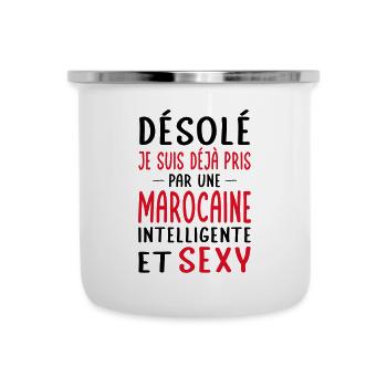 Désolé déjà pris par une Marocaine sexy - Tasse émaillée - blanc - Devant