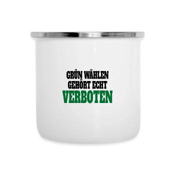 Witze Grüne Die Grünen Habeck Baerbock Partei - Emaille-Tasse - Weiß - Vorne