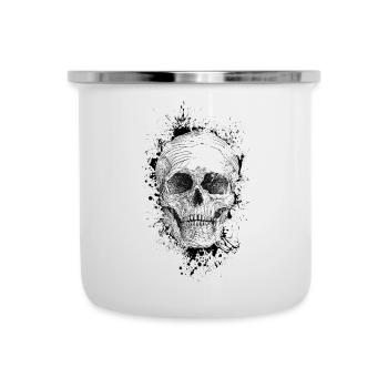 Crâne - Tasse émaillée - blanc - Devant