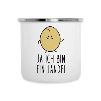 Ein Landei - Emaille-Tasse - Weiß - Vorne