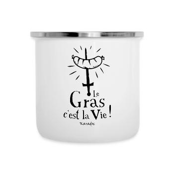 Le Gras c'est la Vie ! Karadoc - Tasse émaillée - blanc - Devant