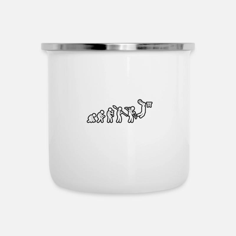 Evolution Basket Blanc Grunge - Tasse émaillée - blanc