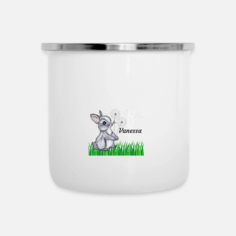 Nom de lapin Cadeau Vanessa - Tasse émaillée - blanc