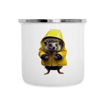 Is this bad weather, thinks the hedgehog - Camper Mug - white - Front