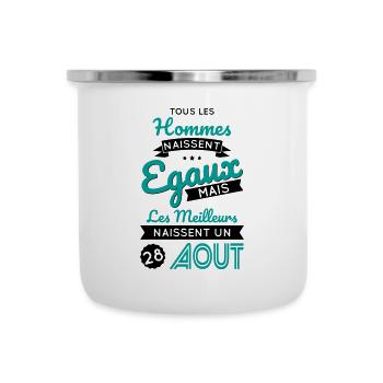 Anniversaire - Les meilleurs naissent 28 Août - Tasse émaillée - blanc - Devant