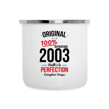 Anniversaire 20 ans - Original 2003 - Tasse émaillée - blanc - Devant