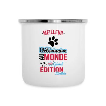 Meilleur Vétérinaire au monde - 100% génial - Tasse émaillée - blanc - Devant