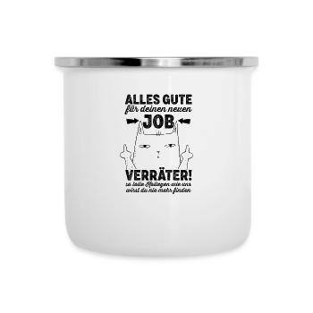 Alles gute für deinen neuen Job Verräter Abschied - Emaille-Tasse - Weiß - Vorne