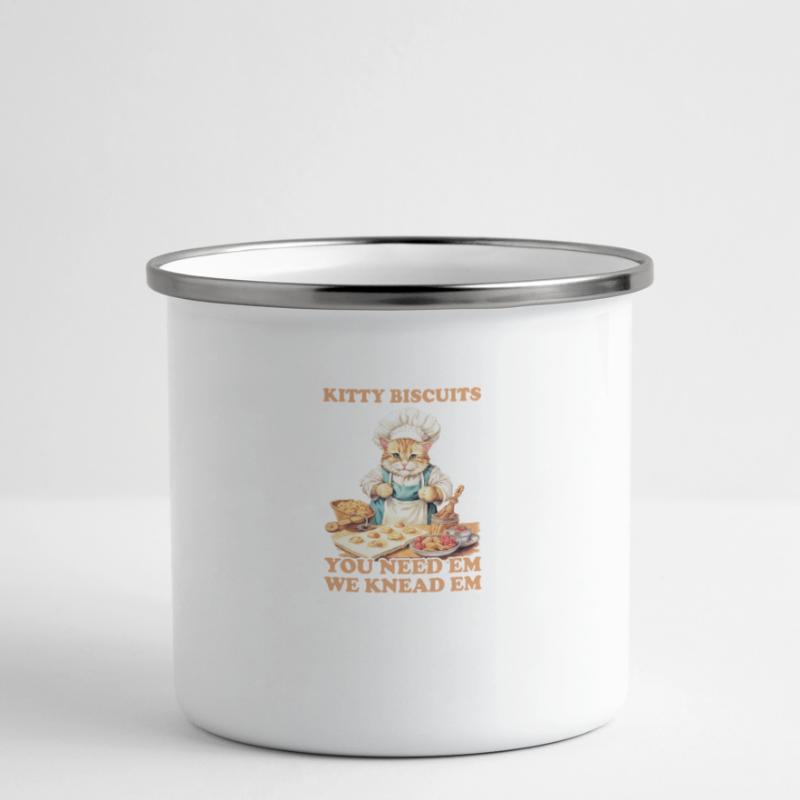 Kitty Biscuits Cat Cat Biscuits Baker Baker Tasse émaillée