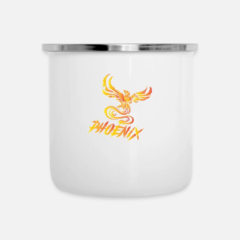 phénix - Tasse émaillée - blanc