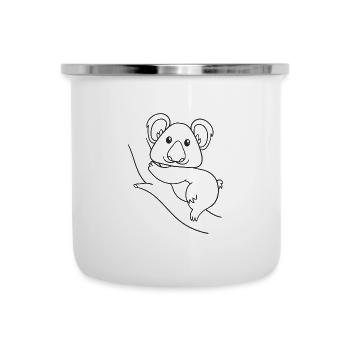 Koala, Koalabär, Geschenk, Geschenkidee - Emaille-Tasse - Weiß - Vorne
