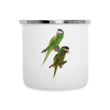 Le noble ara - Tasse émaillée - blanc - Devant