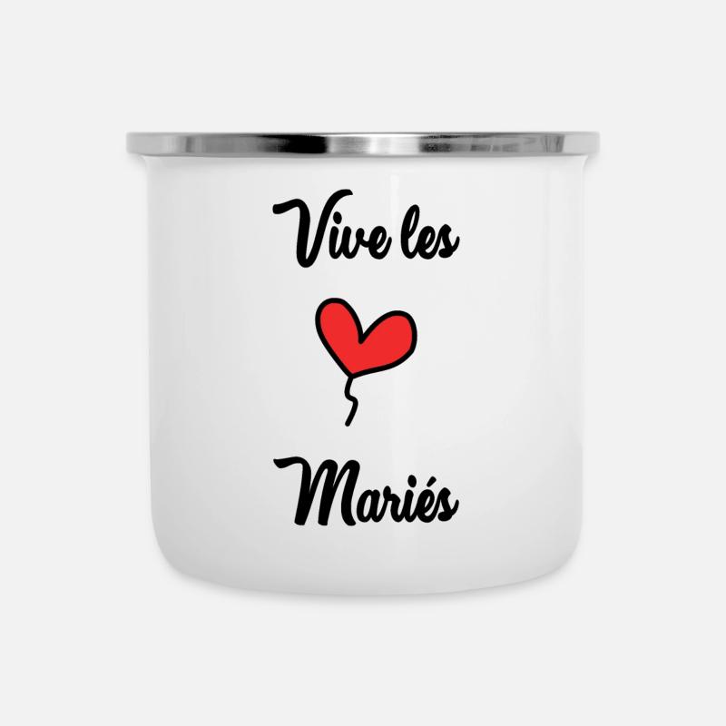 VIVE LES MARIES - Tasse émaillée - blanc
