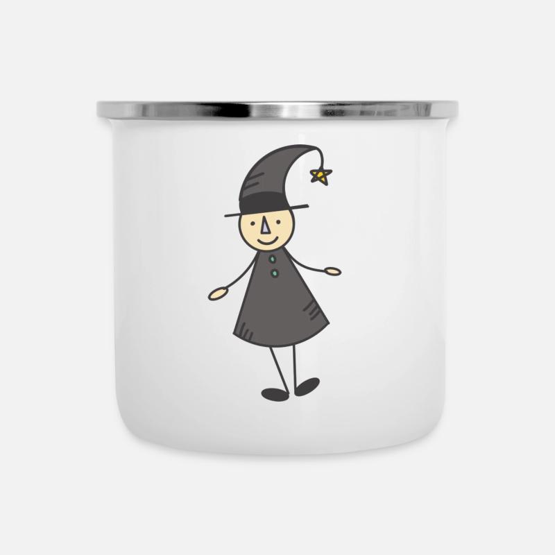 Stylized little witch - Camper Mug - white